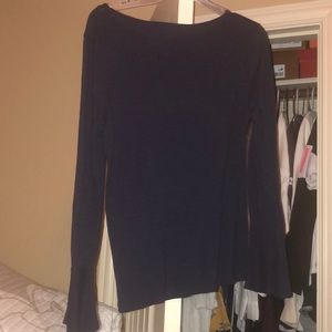Navy Blue long sleeve w/ flared cuffs